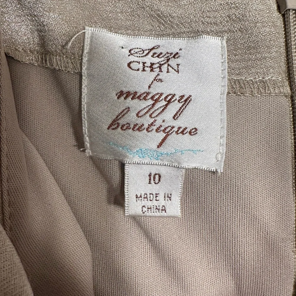 Fancy suzi chin by maggie boutique size 10 scrunch metallic party dress - Picture 11 of 11